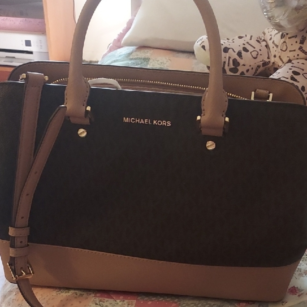 Michael Kors Brown and Tan Women's Bag